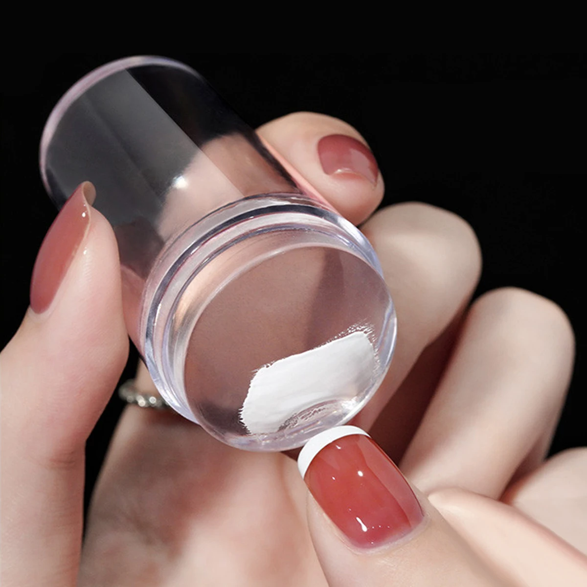 Nail Stamper Transparent  silicon nail art stamper with Scrapers or French Nails Art Tool Set
