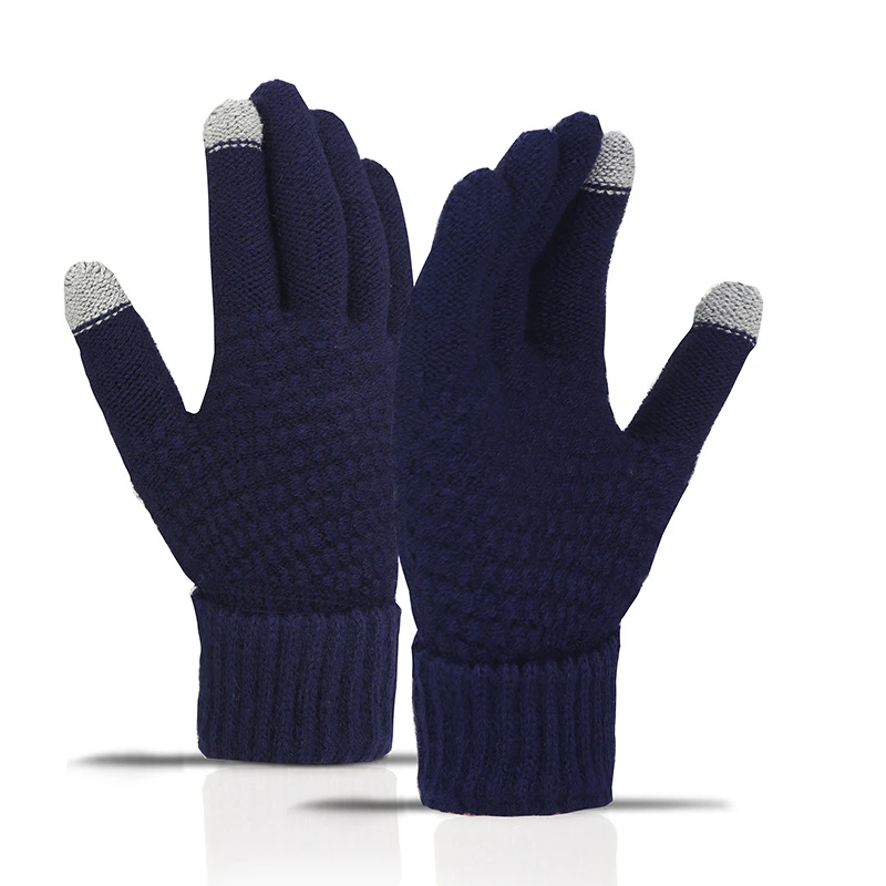 Winter Magic Gloves Touch Screen Women Men Warm Stretch Knitted Wool Mittens Unlined Acrylic Jacquard Touchscreen gloves