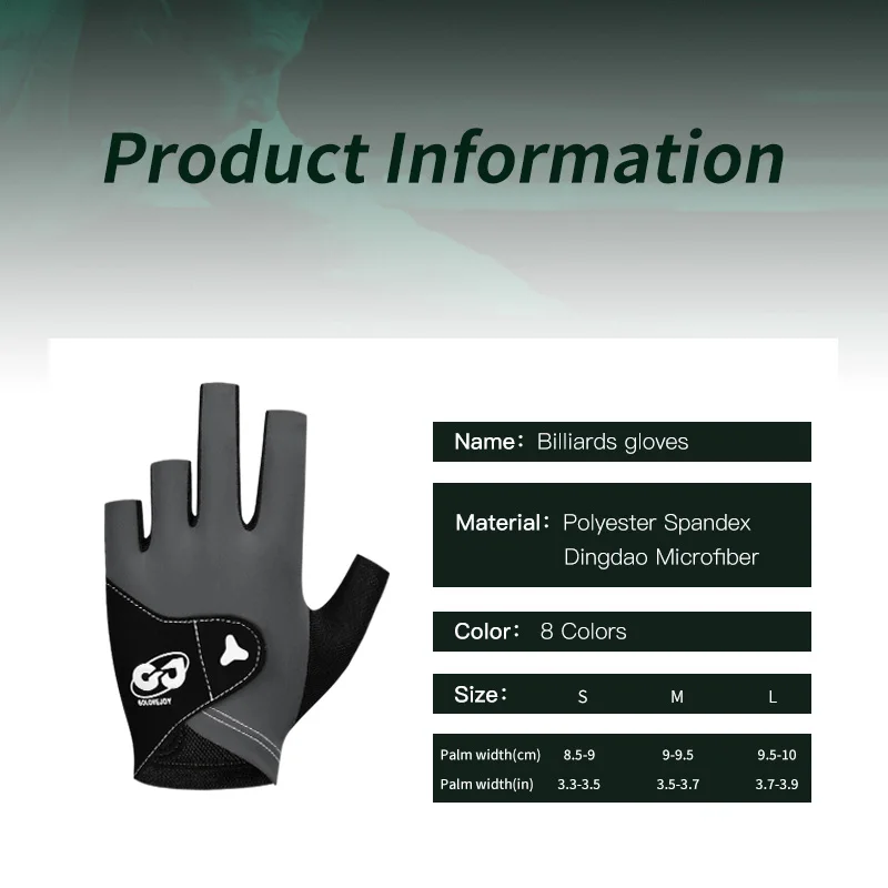 REXCHI XG82 Hot Sales Customized Logo Snooker Gloves 3 Fingers Billiard Gloves Pool Table Accessories For Right Or Left Hand