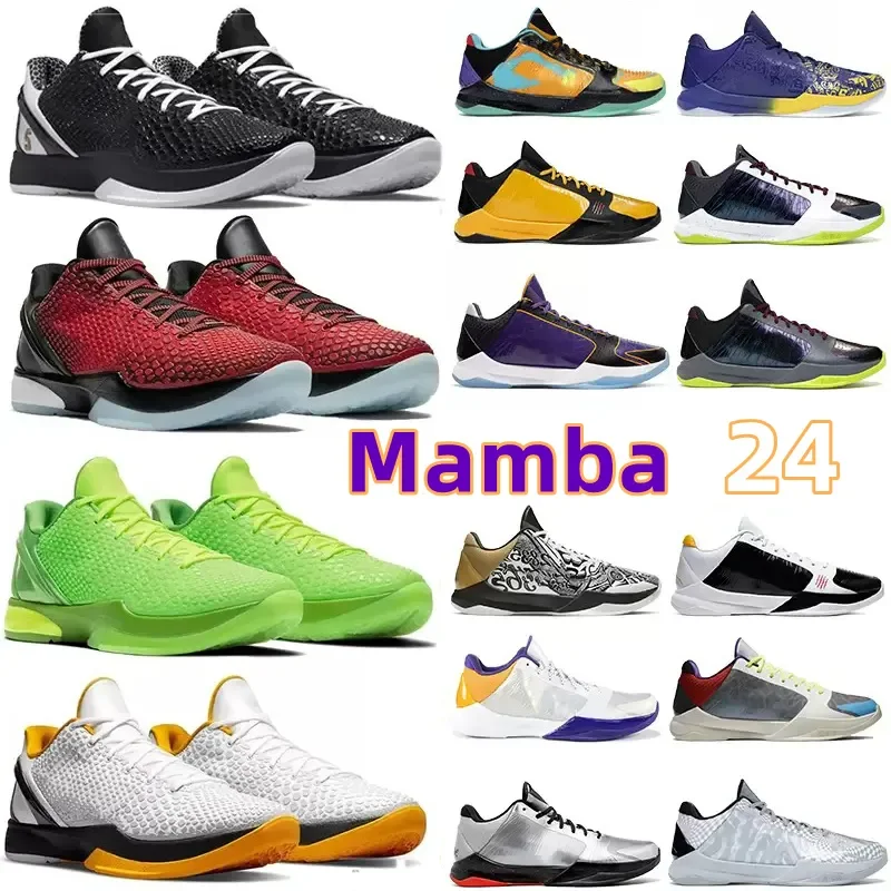 Classic Mamba Basketball Shoes Men 5 Protro Bruce Lee Del Sol 6 Mambacita Grinchs Chaos Mens Alternate Outdoor Sports Trainers