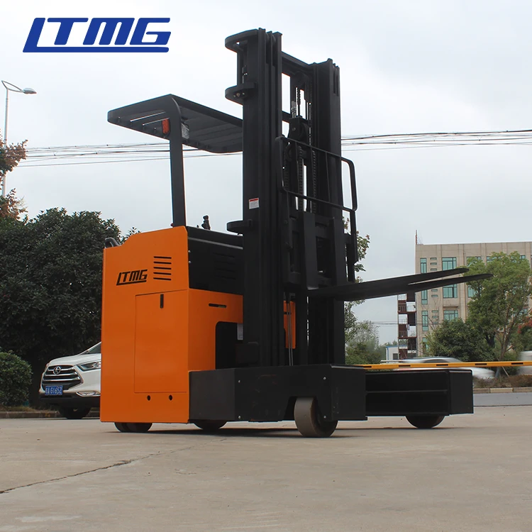 warehouse 3 way stacker 1 ton 1.5 ton seated stand on type electric reach truck forklift with 3m 4m 5m 6m 7m 10m height