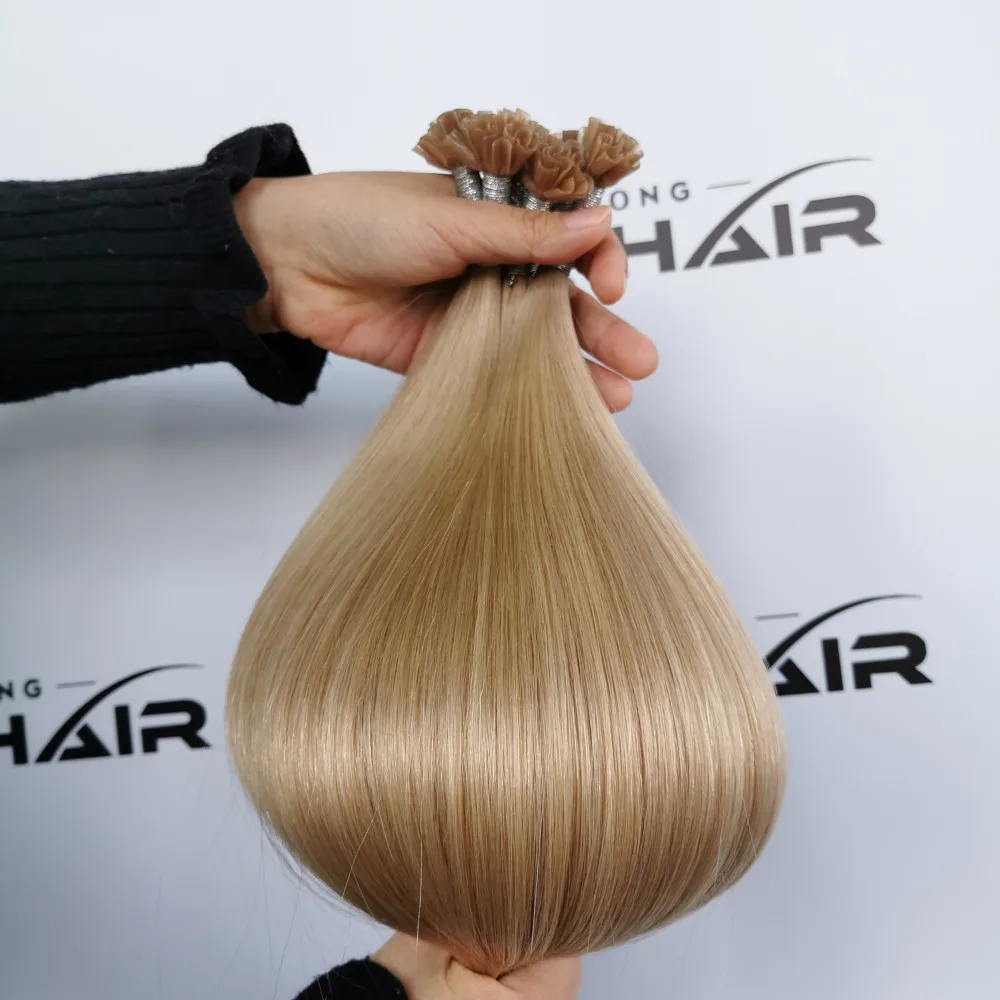 Wholesale Double Drawn European Virgin Hair Keratin Bond Hair Extensions U Tip