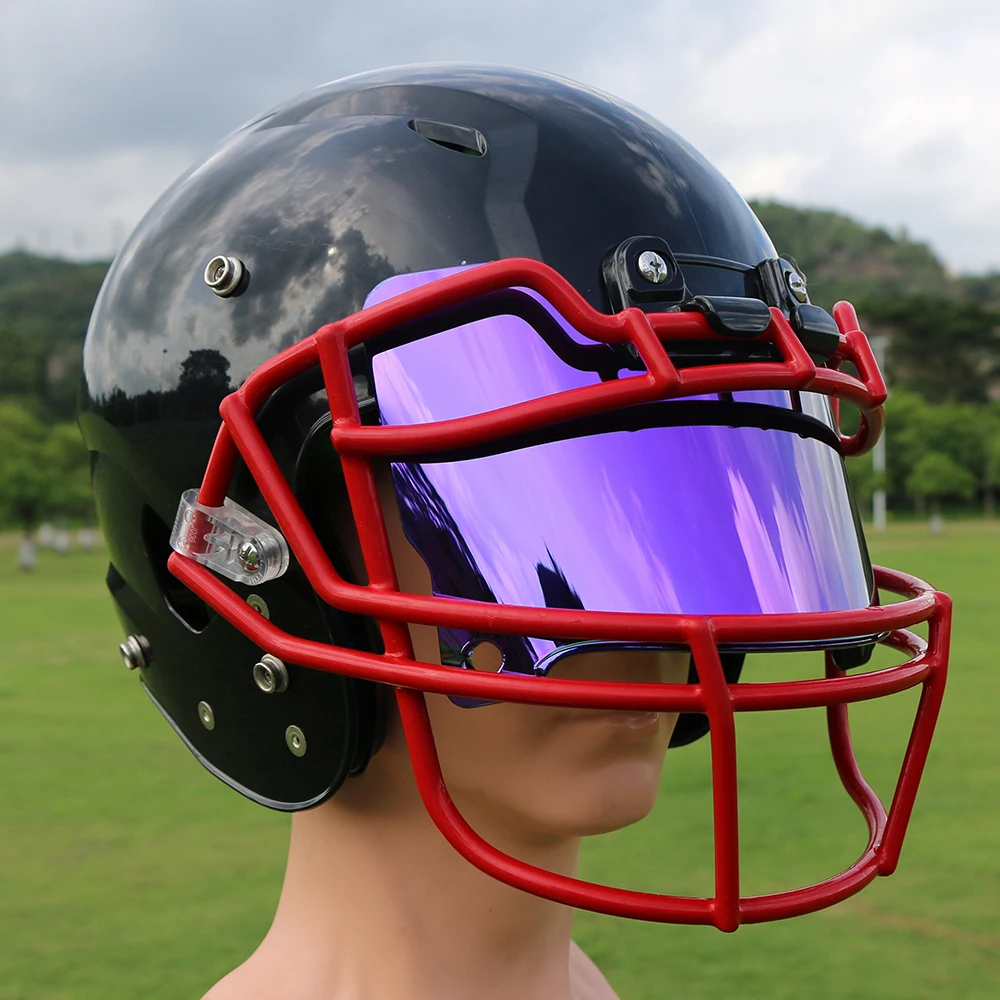 Оптовая продажа тонированные футбольные козырьки НФЛ с клипсой хромированный козырек для футбола Riddell