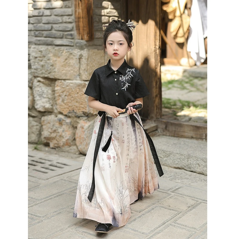 Зимнее пальто для девочек утепленное детское платье в китайском стиле