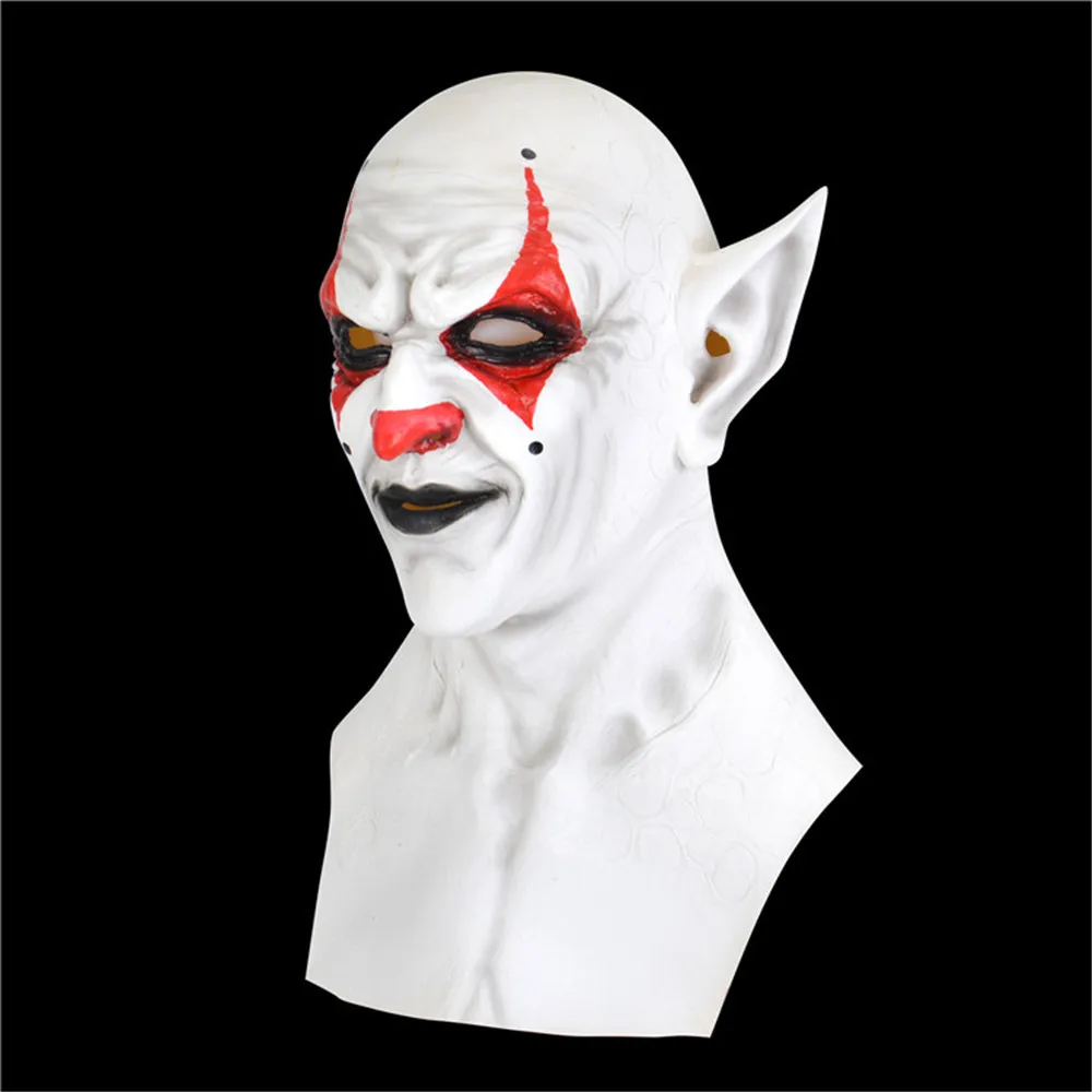 the evil bloody dead punk clown mask,fish monster mask,latex realistic Halloween horror full face ghost mask haunted house mask
