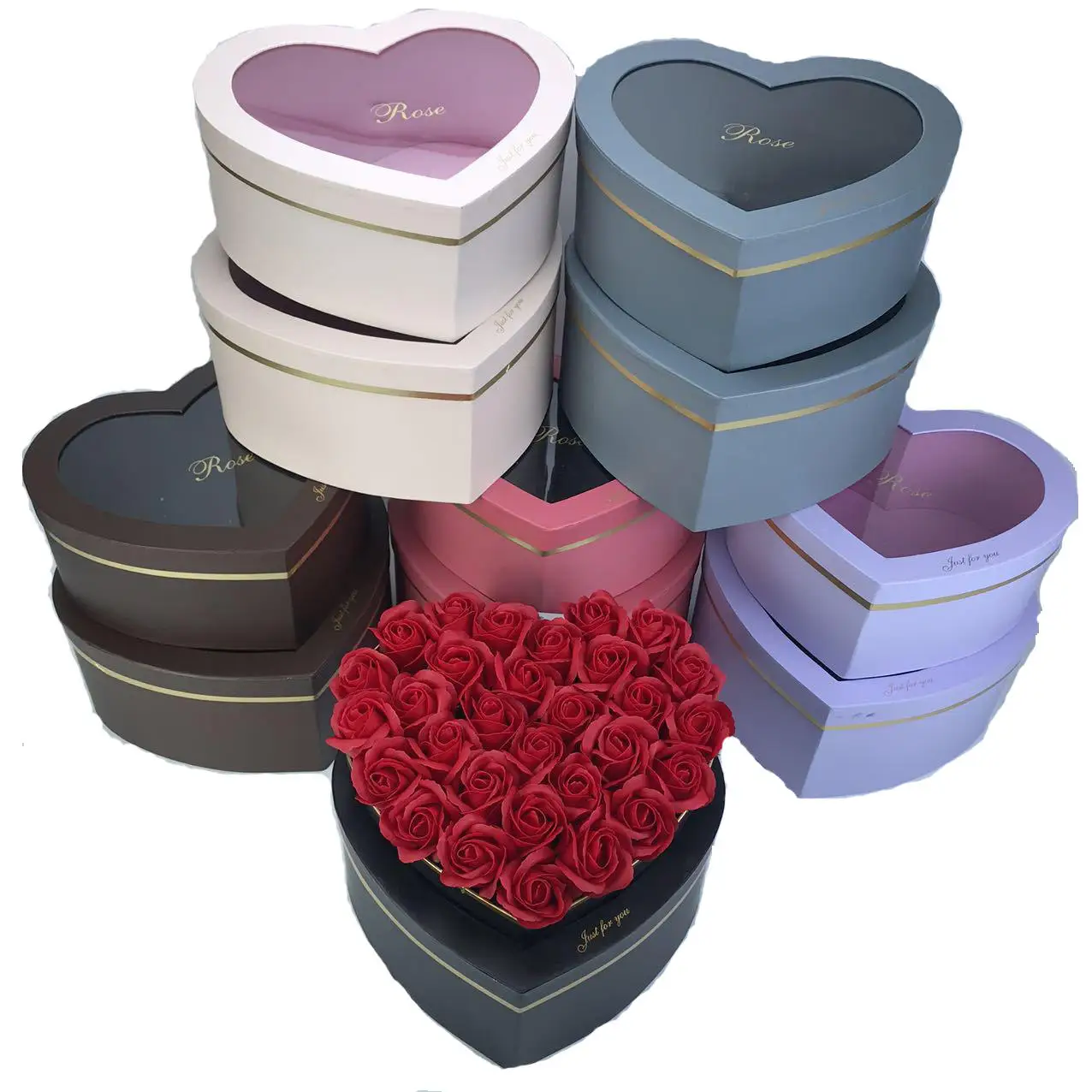 Прямая поставка с завода, индивидуальный логотип, высокое качество, прозрачные ПВХ окна, Женская подарочная упаковка, прочная картонная бумажная коробка