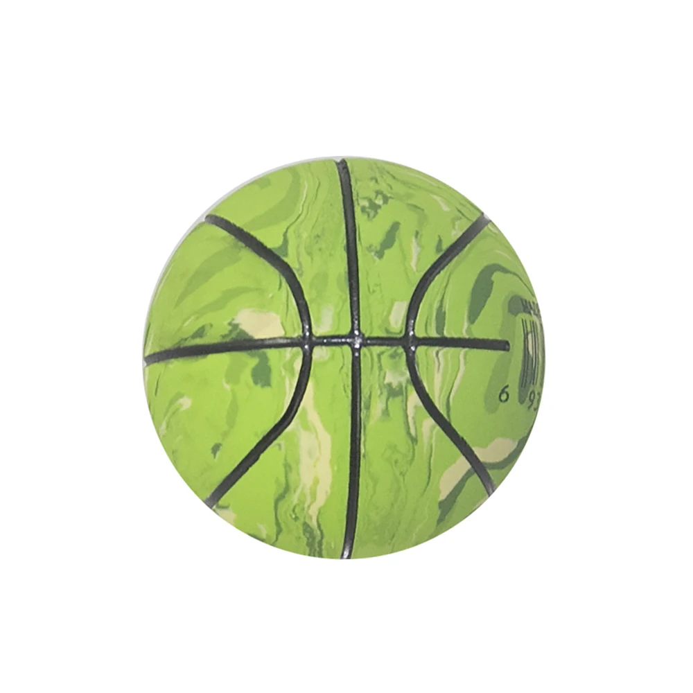 Low price cute High bounce hollow Natural rubber printed logo mini basketball for gifts