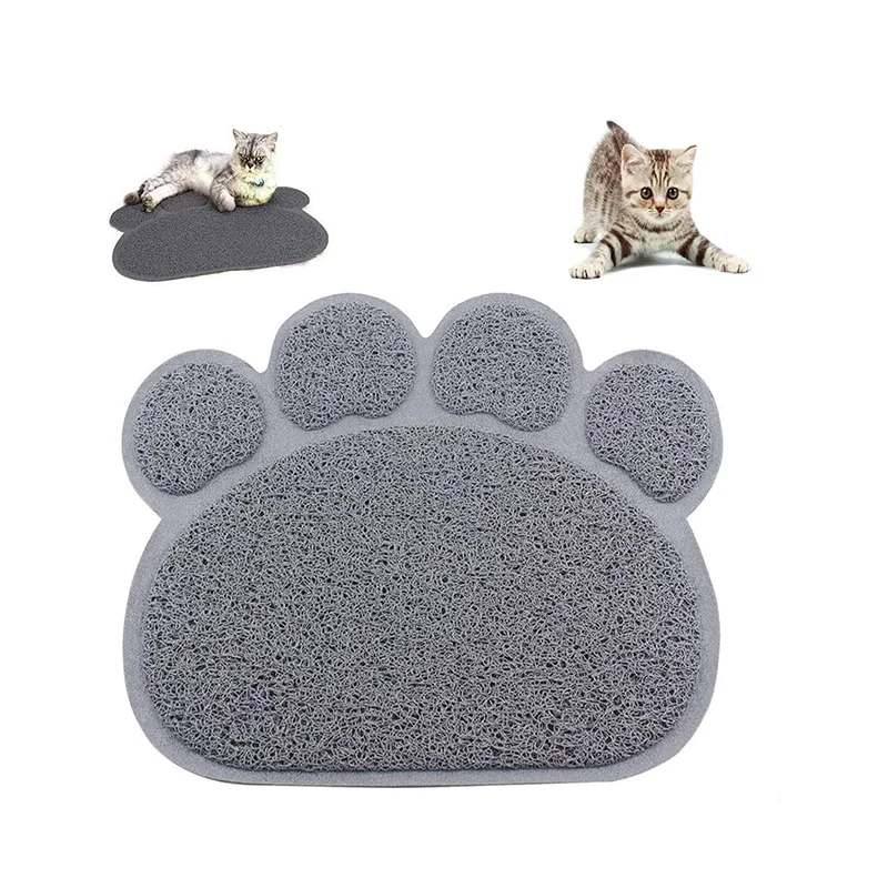 PVC Cat Litter Trapper Mat Litter Trapping,Cute CatClaw Shape,Easy to Clean,Waterproof and Durablet