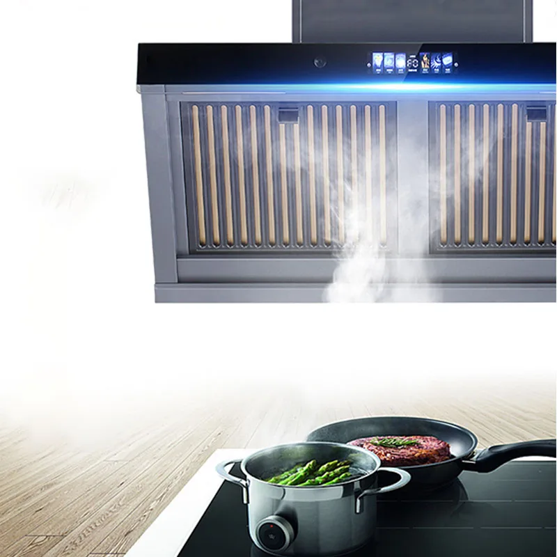 HQSLP factory offer Smart sensor high suction self-cleaning kitchen exhaust hood kitchen chimney