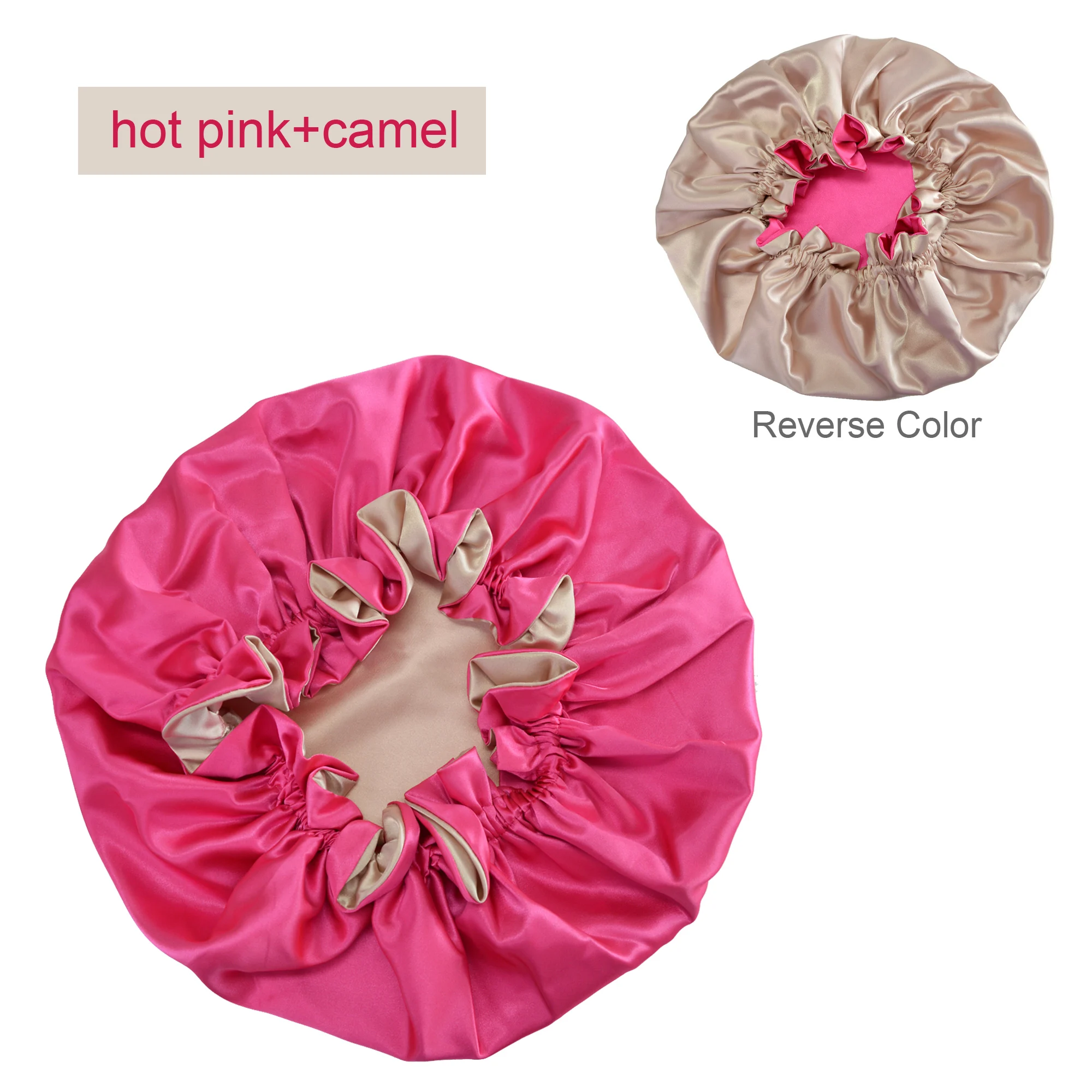 Wholesale Double Layer Sleeping Satin Bonnet For Women Silk Bonnet For Hair Reversible Hair Caps Sleep Bonnet