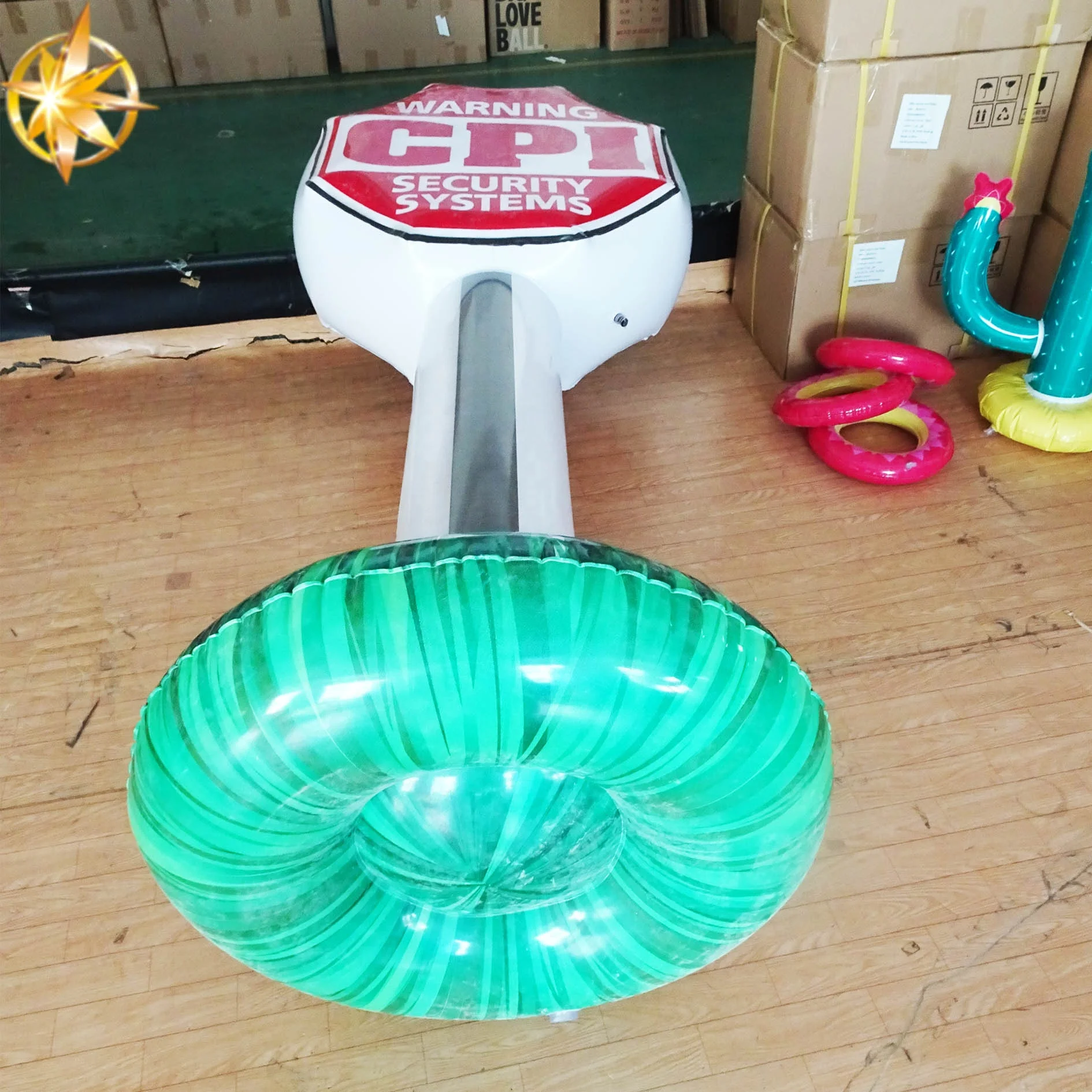 Customized PVC landmark inflatable advertising signpost for indoor and outdoor use