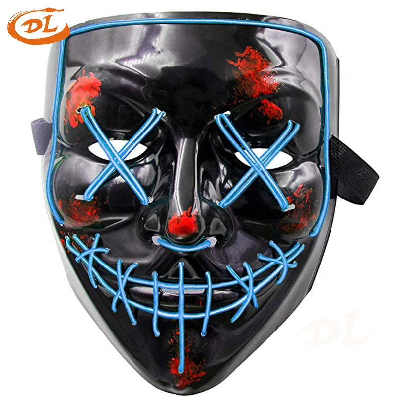 led flashing face mask led face mask halloween