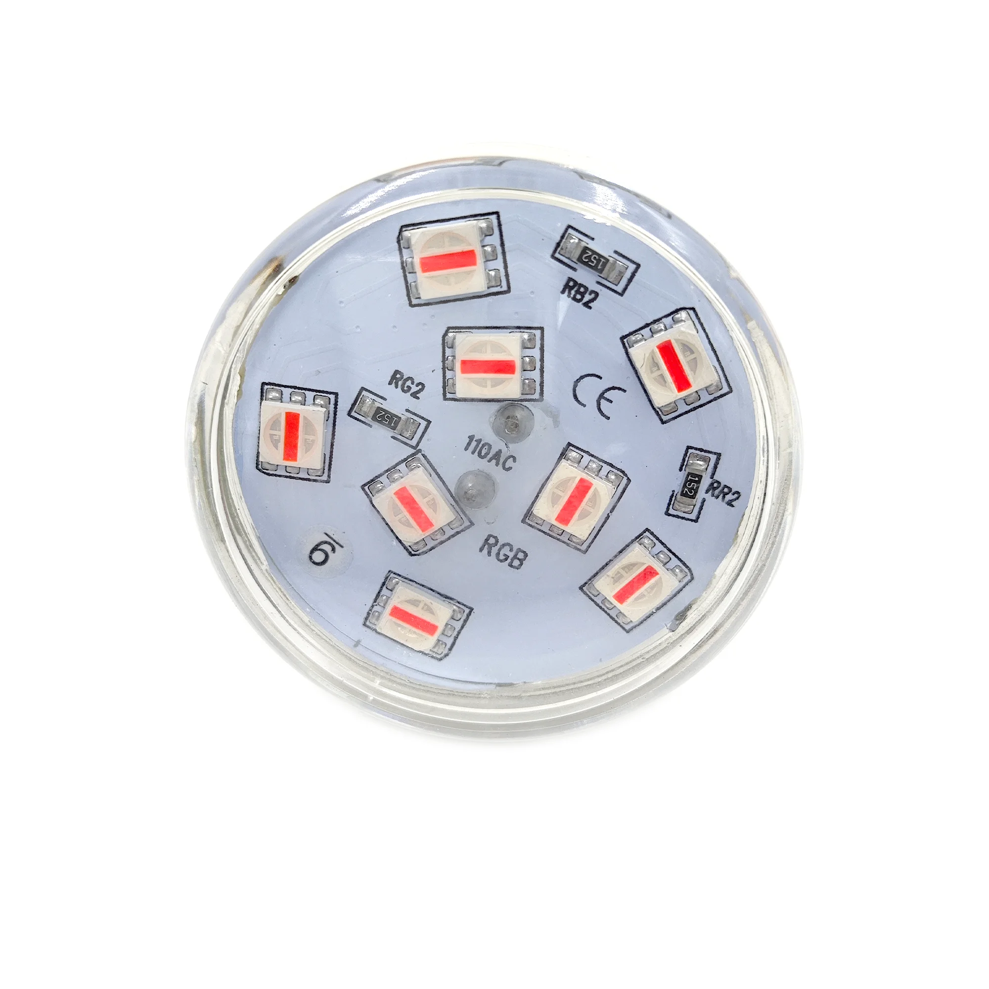 Автопрограмма AC24V/110v/127v RGB цифровая светодиодная Пиксельная лампа 12 светодиодов 48 мм точечные огни для парка развлечений парков отдыха