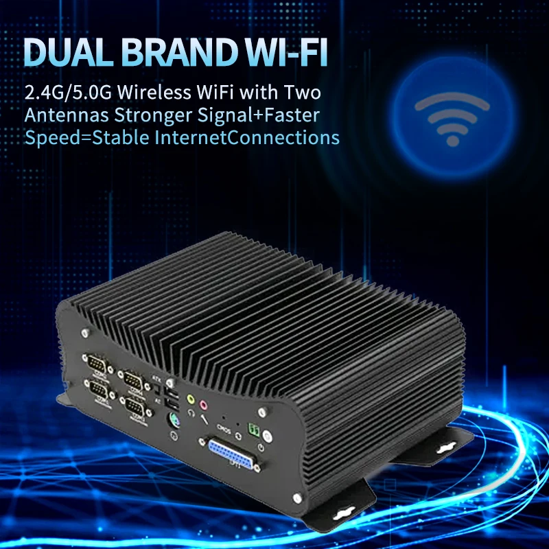 Factory Wholesale Intel Core I3 I5 I7 Small Mini Pc With 4gb Ram Ssd Windows 10 6usb Industrial Control Fanless Computer