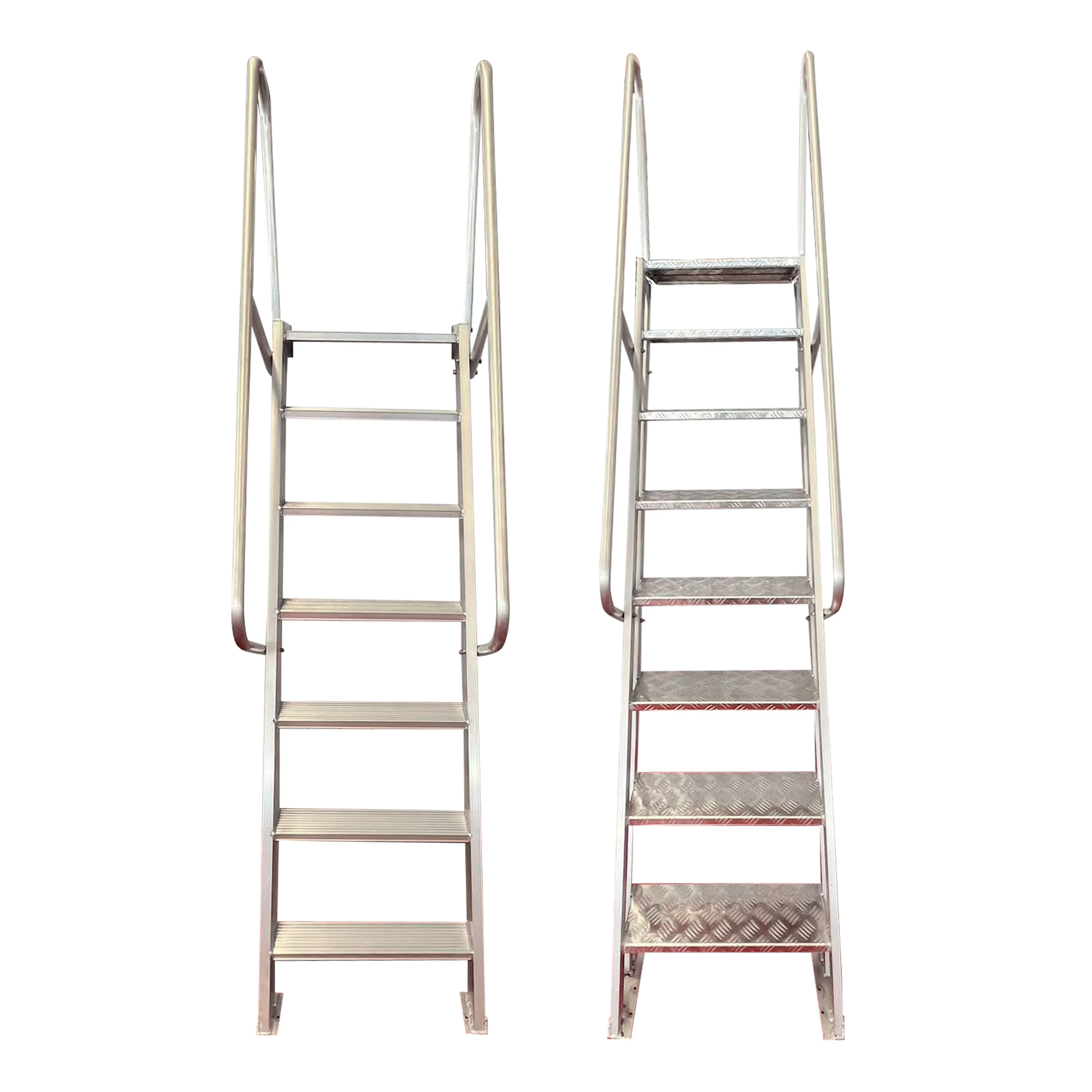 Industrial Storage Climbing Ladder with Armrests Outdoor Use Step Platform for Warehouse & Warehouse Storage