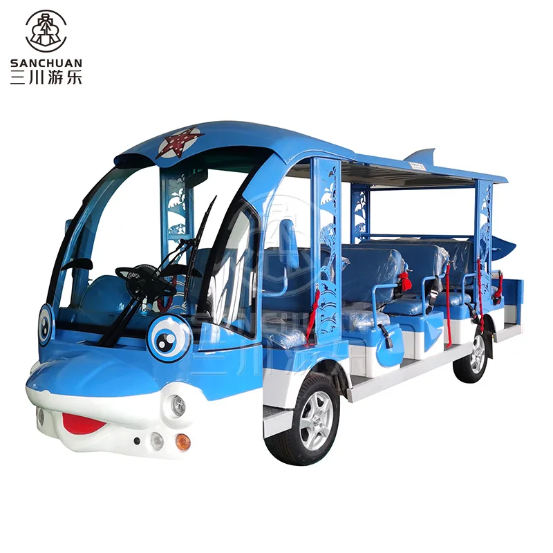 High Quality Amusement Park Equipment Electric Sightseeing Car Bus Tourist Train Ride For Sale
