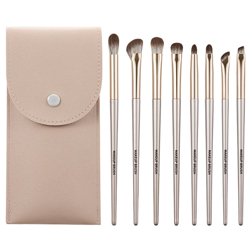 New 2024 eyes makeup brushes on sale 8 pcs eye shadow makeup brush set eyebrow makeup palette brush with lower price
