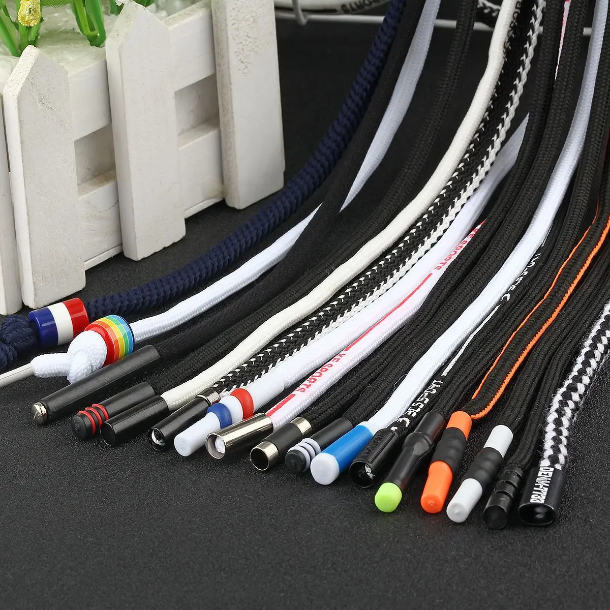 Factory custom polyester cord colored fancy round draw cords hoodie string rope drawstring cord