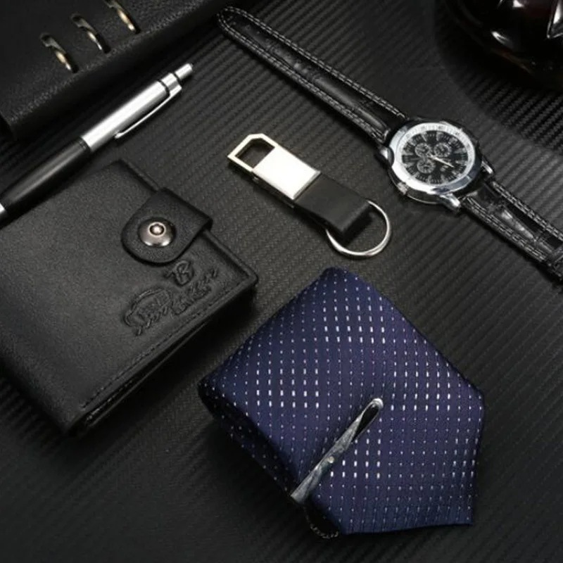 Best selling Top Brand Luxury wallet pen custom logo watch set watch and wallet