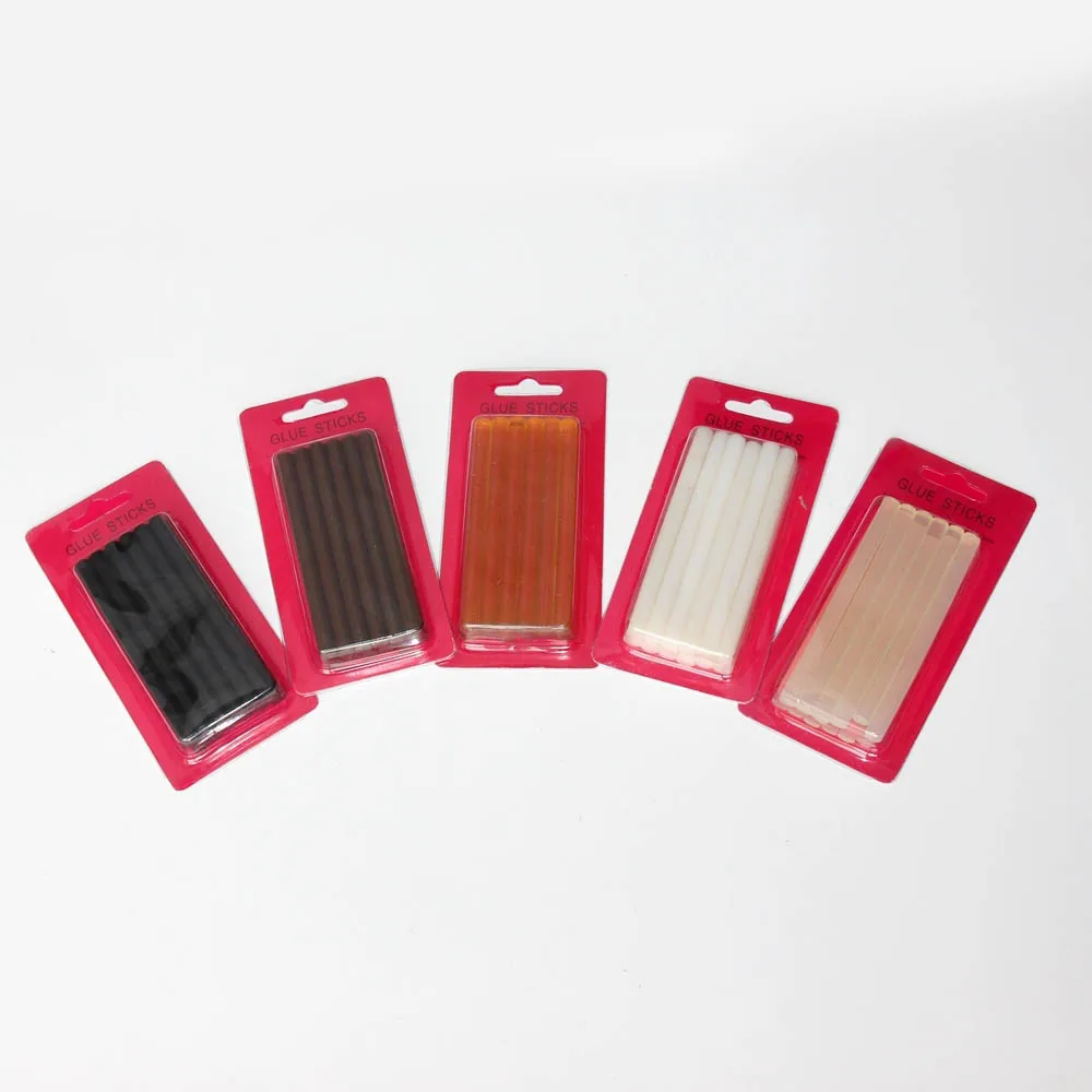 12pcs/lot 10mm*7mm Professional Hot Melt Fasion Keratin Glue Sticks for Human Hair Extensions Tools Supplies