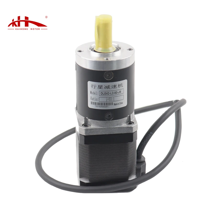High Precision Kaihong Nema 17 Stepper Motor with Planetary Reducer and 1:50 Speed Ratio for Industrial Automation