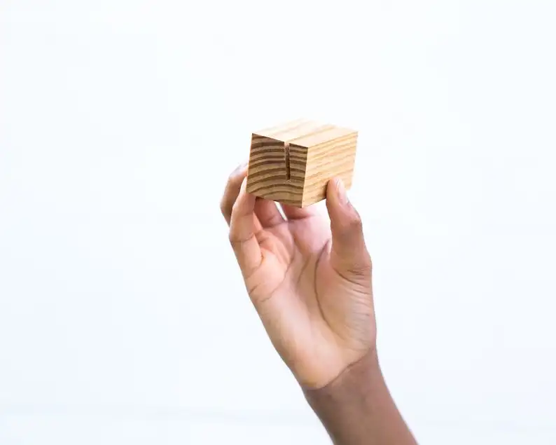 Wood Table Number Holder