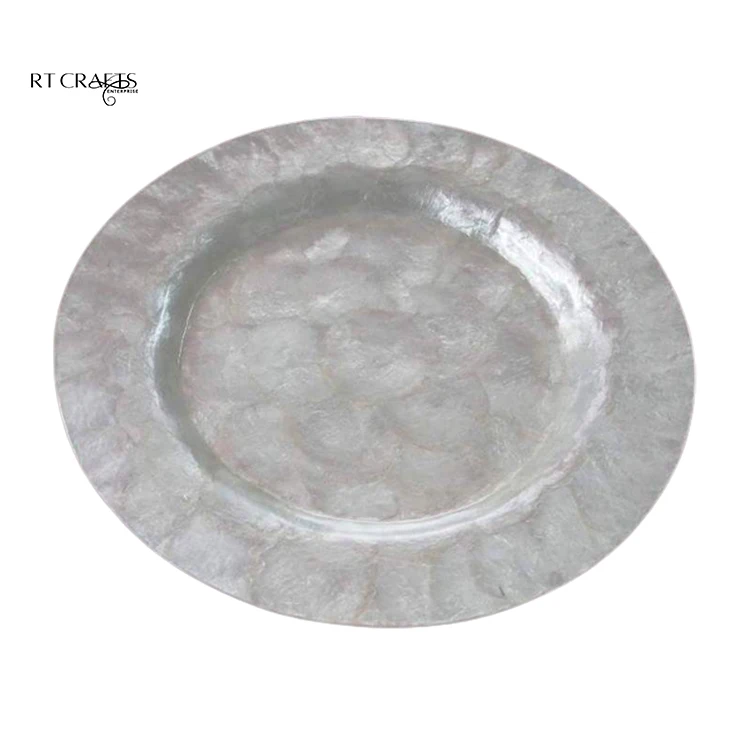 Decorative Server Plate Set Dinnerware Capiz Shells Plates Candy Dish Handmade Plate Set For wedding Decoration