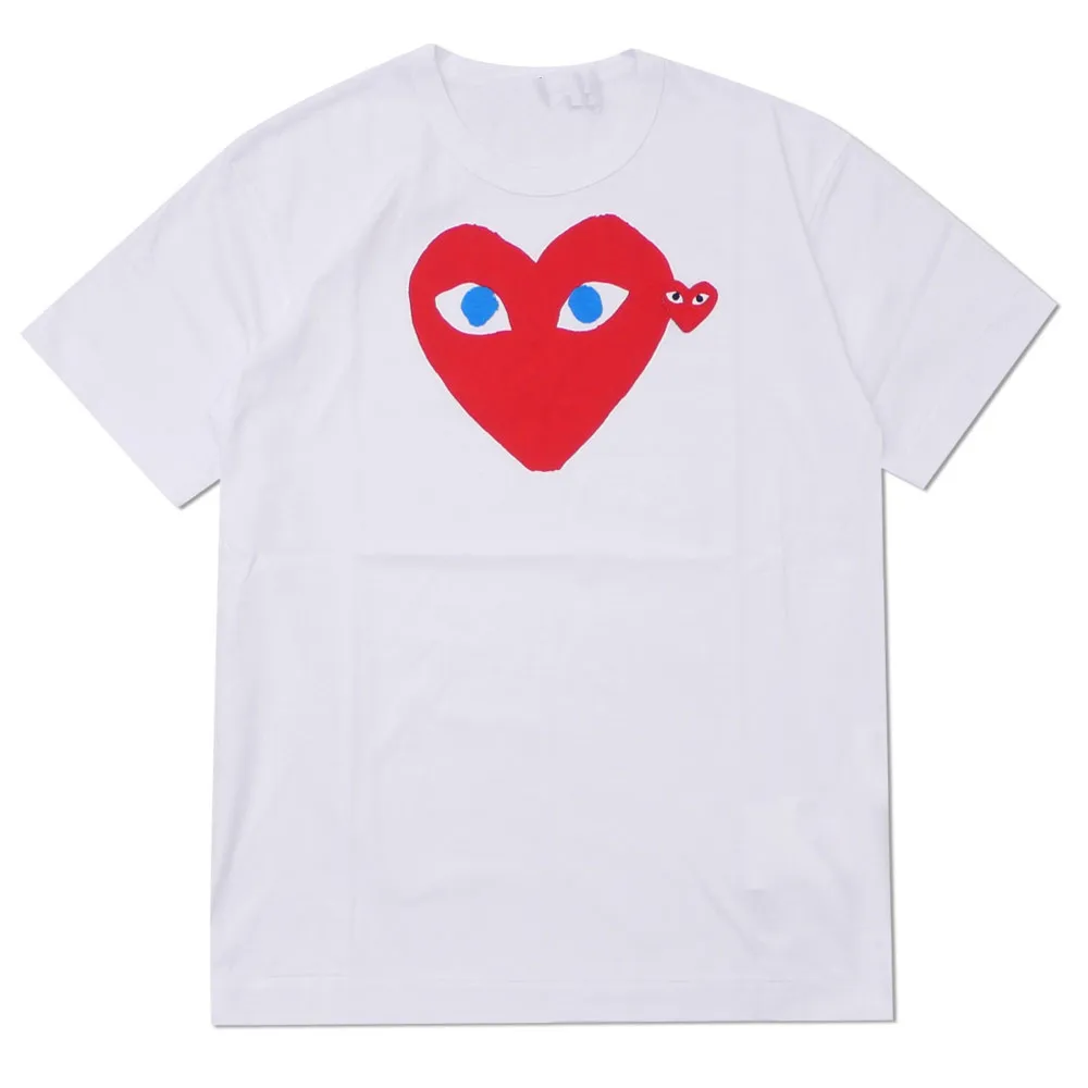 Peeqi fashion summer graphic printed tees solid heart pattern short sleeve cotton T-shirts ladies plus size women tshirt