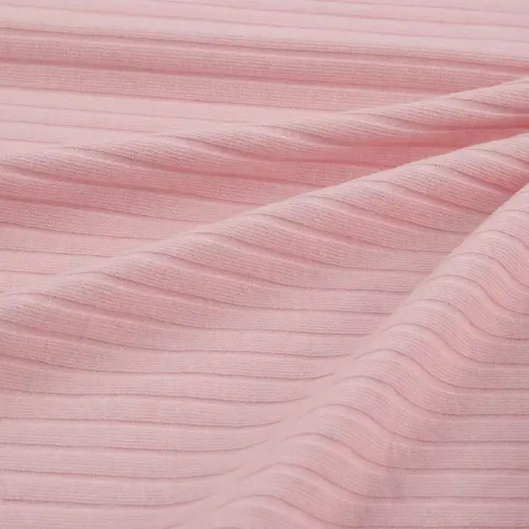 Textile ribbed knit tubular for insole goodyear welt organic cotton textured 100% acrylic fibre rib knitted fabric