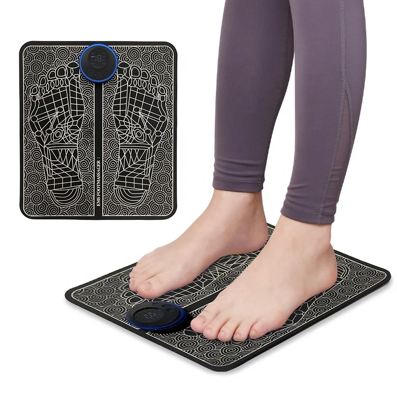 8 Modes Portable Smart USB Vibrating Pulse Electric Ems Foot Massager Pad