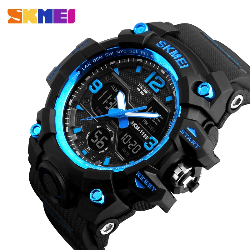 SKMEI 1155B  digital watches waterproof sports brand men sports wholesale cheap watches