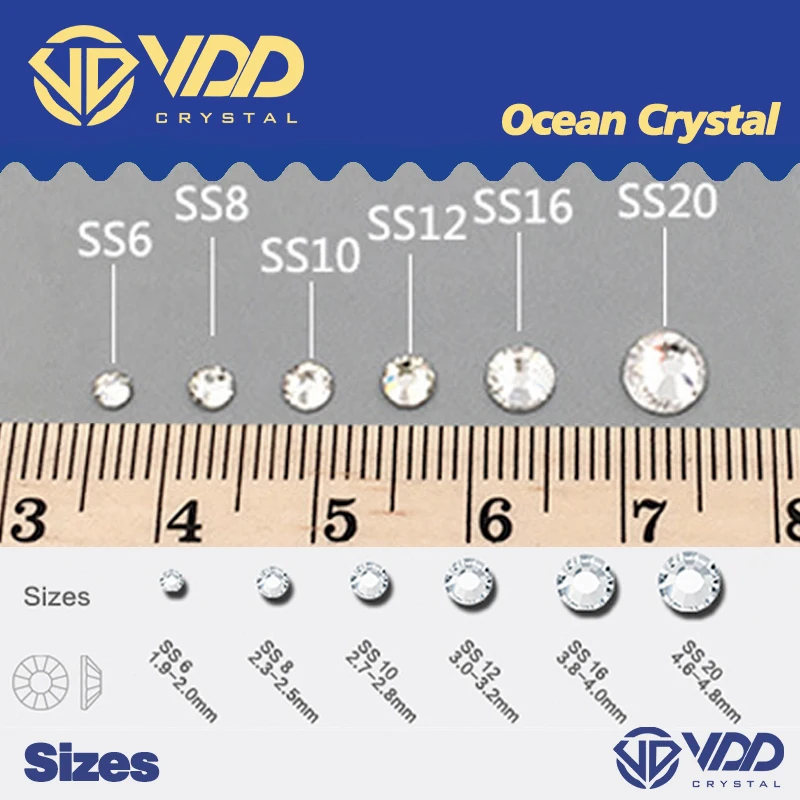 VDD 122 Green Dream  SS6-SS20 Mix Size  Glass Rhinestone Crystal Flatback Glitter Stone Nail Art Accessories DIY Decoration