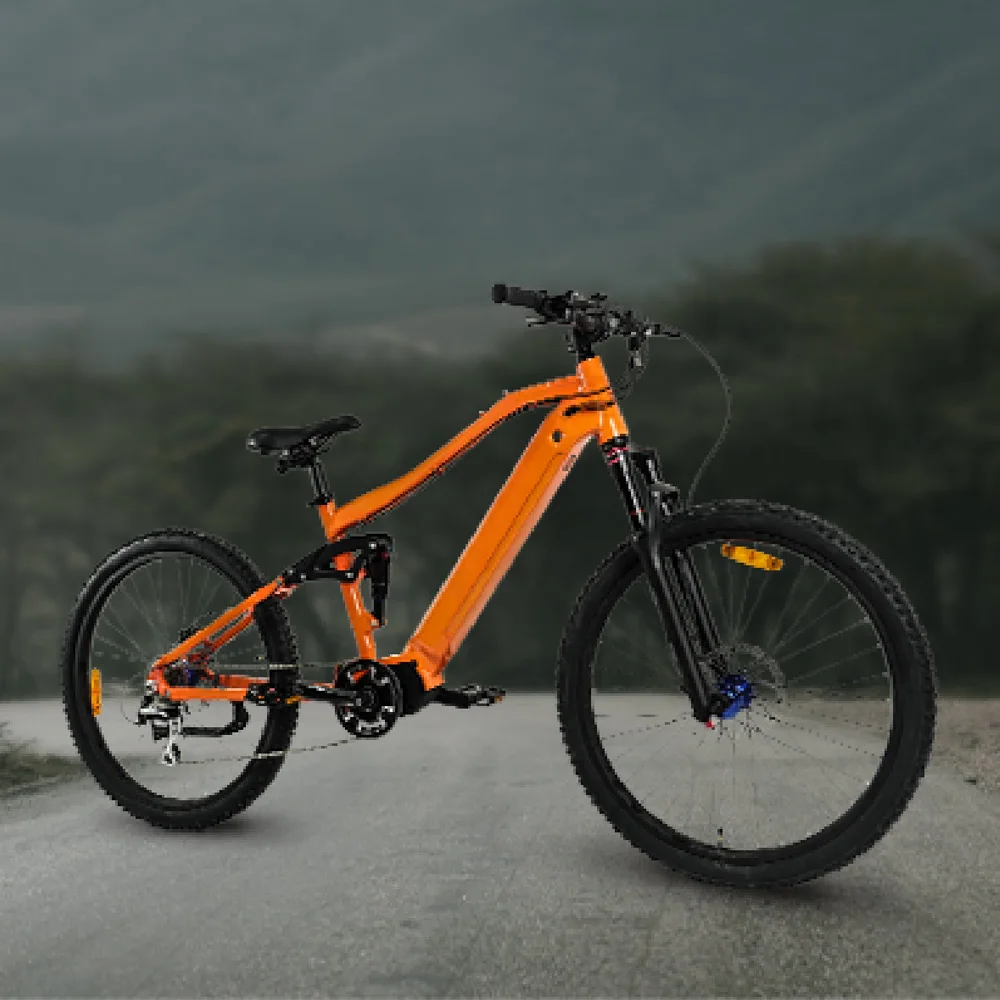 Aimos hot selling Adult Electric City Bike 48V 500W 27.5*2.1 inch Electric Bicycle Full suspension E Bike