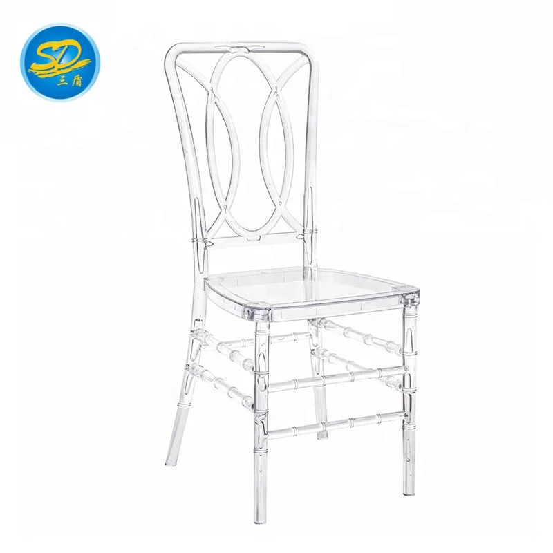 Luxury Rental Royal Black Clear Acrylic Plastic Wedding Crystal Chair