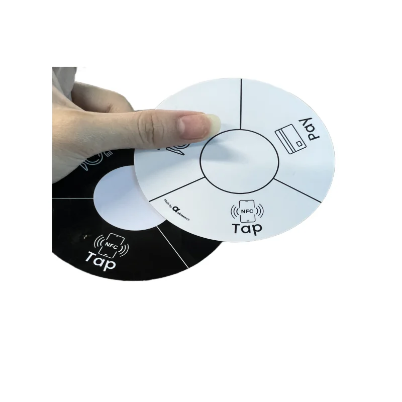 Wholesale Large Size QR Code Printable Tap to Menu RFID NFC PVC Tag for Restaurant