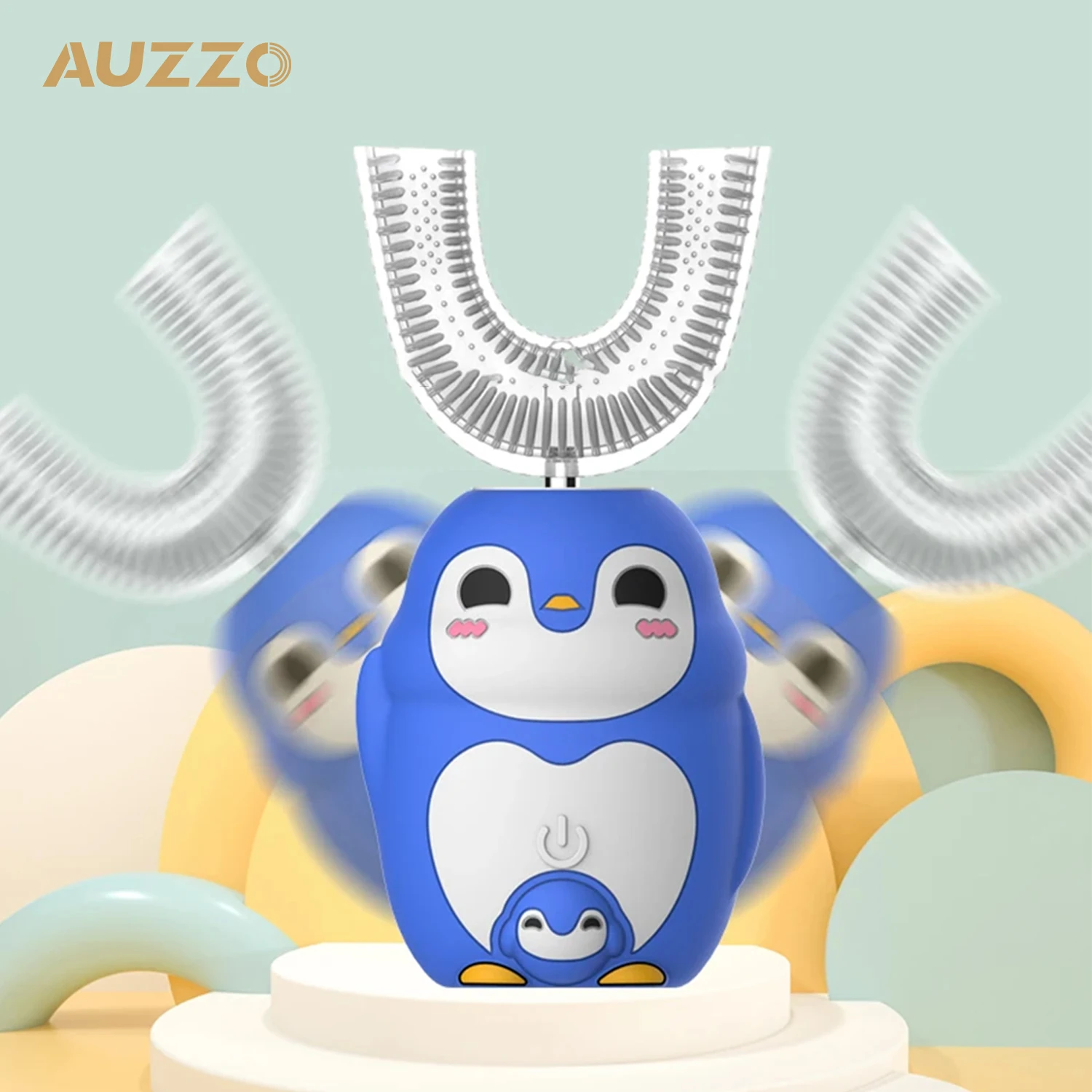 Cartoon Little Elephant Toothbrush Promotion U Shaped Electric Child Toothbrush For Children