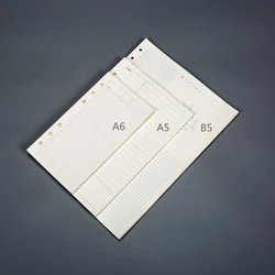 Wholesale Custom Sheets A4 A5  A6 B5 Writing Notebook Bookbinding 100gsm Paper with Clarity Transparent PVC Cover  File Ring