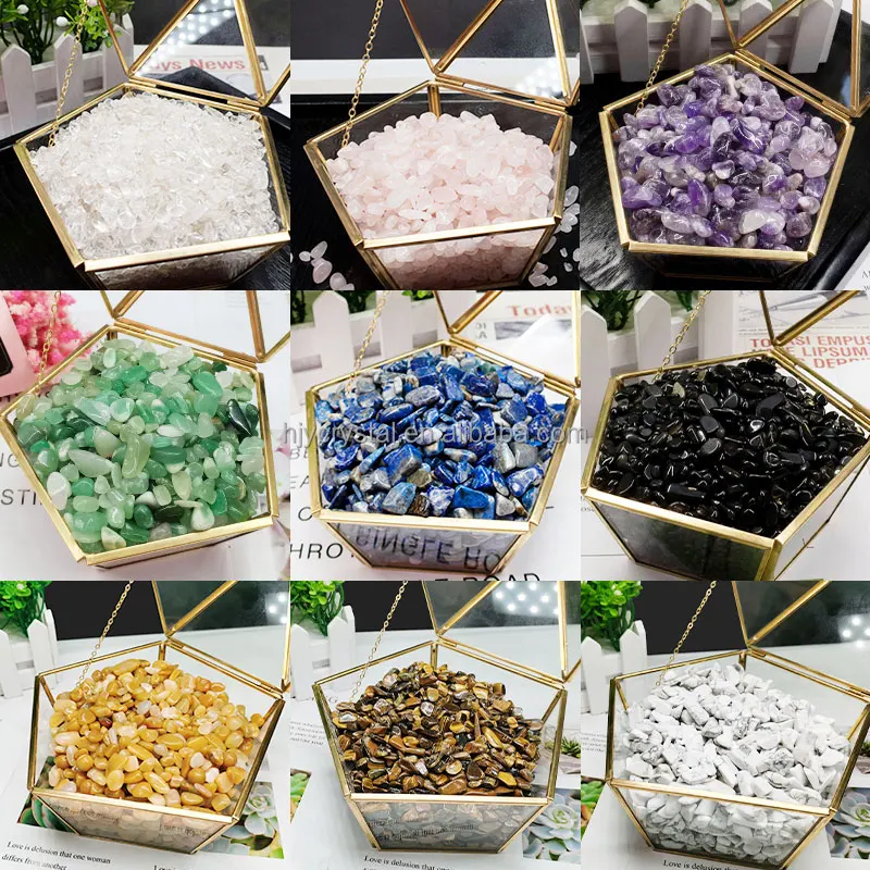 Wholesale Natural Healing Crystal Tumbled Stone Clear Rose Quartz Gravel Tumbled Stone