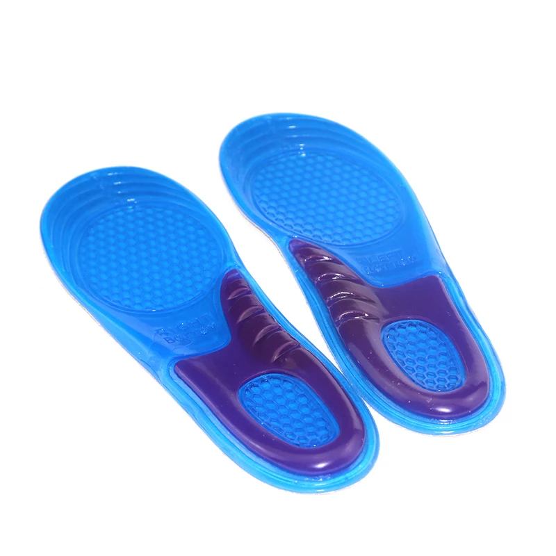 Free cutting design high elastic silicone gel footwear insert foot pain relief sport running insole for shoes
