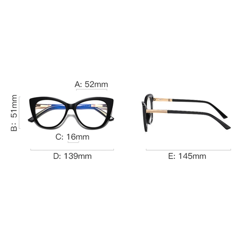 South American fashion optical frame women cat eye blue light block glasses computer glasses anti blue light