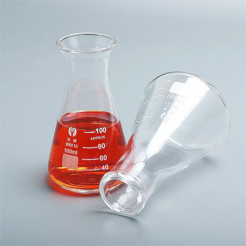Factory Glass Conical Beaker for Lab Use