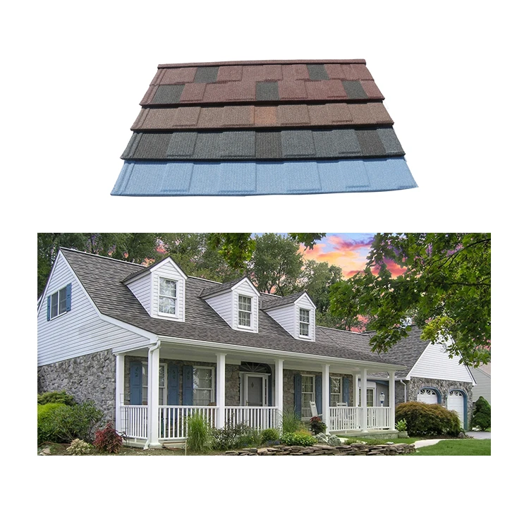 JZ Roof Bond Tile  Color Stone Coated Metal  Roof Tiles Roofing Sheet  factory ISO9001 Certificate