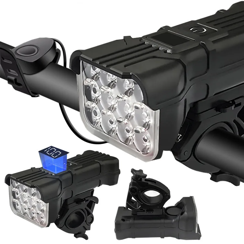 Bicycle Headlight Cycling Bike Handlebar Front  Blight Light Waterproof USB bicycle Light Rechargeable with speaker
