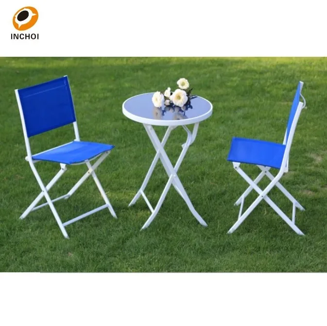 
foldable rattan outdoor long table set 