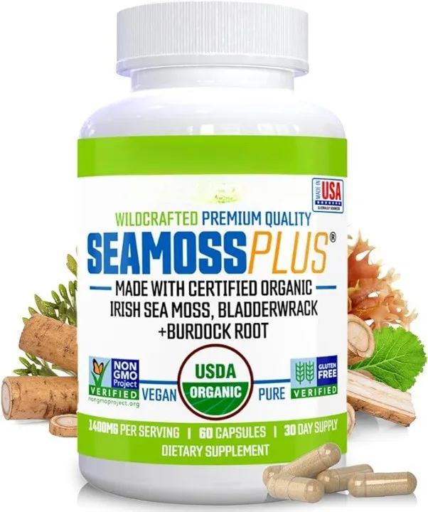 Частная марка Масло черного морского мха Имбирные капсулы Ашвагандха все в одном растворе