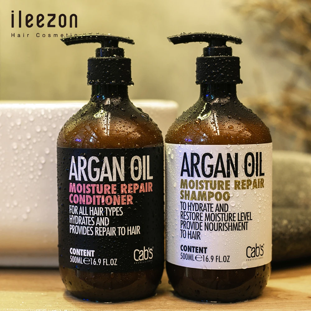 Moisture Repair Anti-Frizz Curl Shampoo and Conditioner OEM Private Label Argan Oil Sulfate Free
