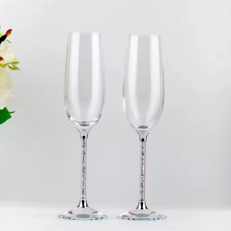 Classic Design Champagne & Red & White Wine Glasses Handmade Bear Glassware Crystal Hand Blown Martini Cups