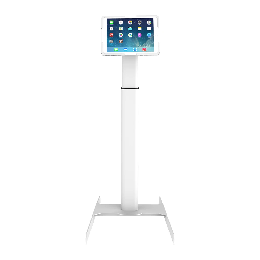 Android universal height adjustable anti theft kiosk tablet  stand tablet floor stand for ipad 7.9 10.2 12.9