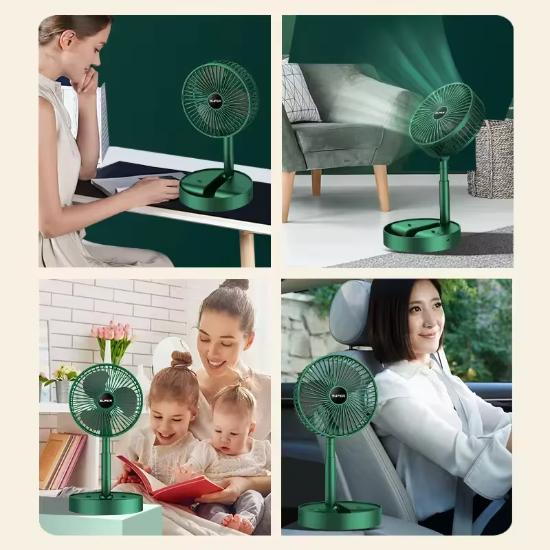 7inch Mini Plug-in folding desktop fan for home office without battery