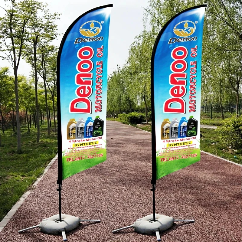 Outdoor Advertising Beach Banner Stands Custom Logo Bali Printing Polyester Teardrop Bow Flex Flying Beach Feather Flag